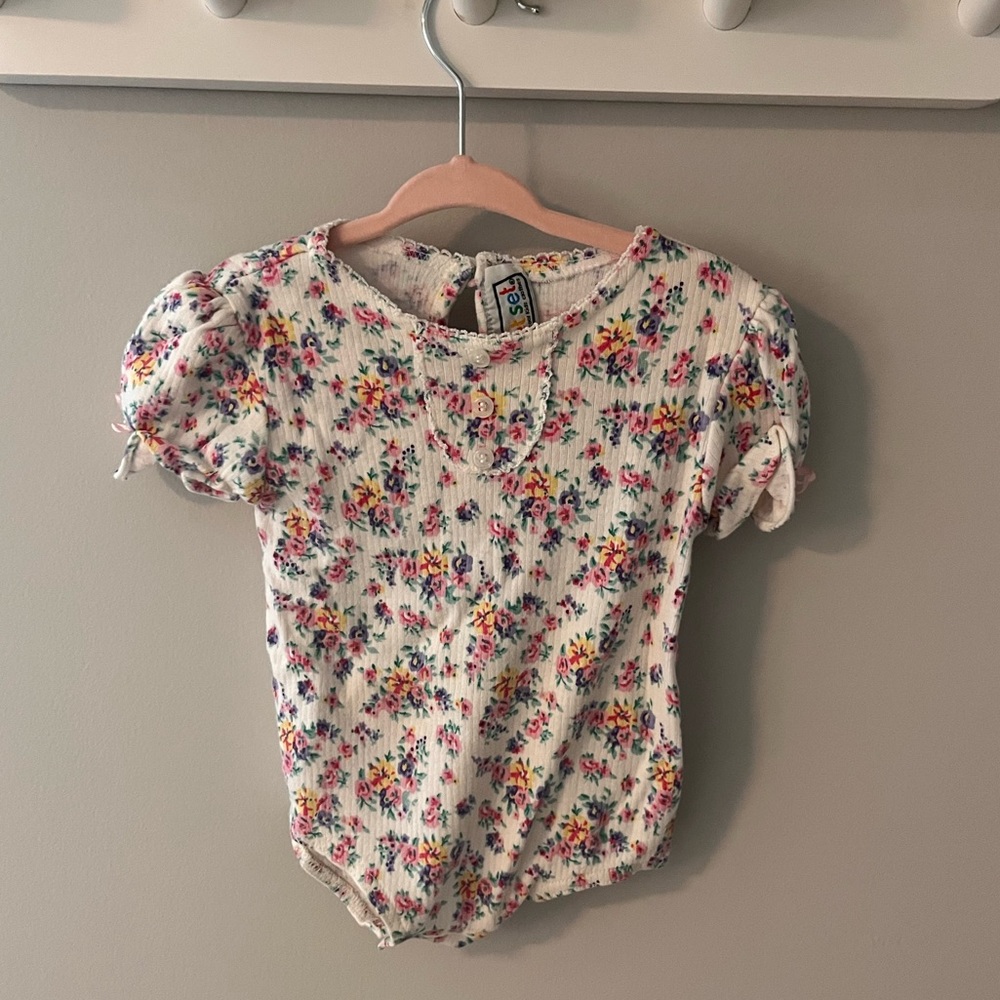 Vintage floral onesie